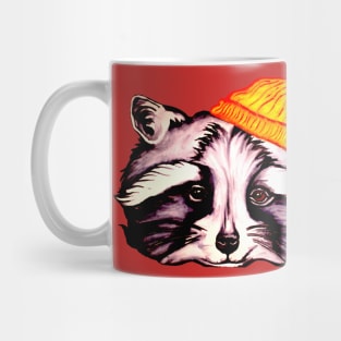 Raccoon in a Beanie Mug